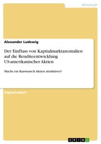 Der Einfluss von Kapitalmarktanomalien auf die Renditeentwicklung US-amerikanischer Aktien