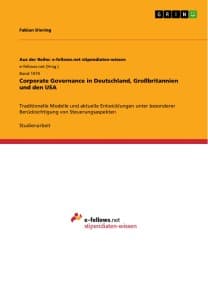 Corporate Governance in Deutschland, Großbritannien und den USA