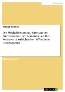 Die Möglichkeiten und Grenzen der Einflussnahme der Kommune auf ihre Vertreter in Aufsichtsräten öffentlicher Unternehmen