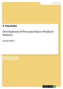 Development of Processed Spices Products Industry