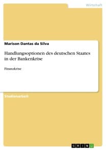 Handlungsoptionen des deutschen Staates in der Bankenkrise