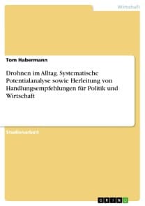 Drohnen im Alltag. Systematische Potentialanalyse sowie Herleitung von Handlungsempfehlungen für Politik und Wirtschaft