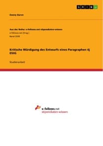 Kritische Würdigung des Entwurfs eines Paragraphen 4j EStG