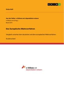Das Europäische Mahnverfahren