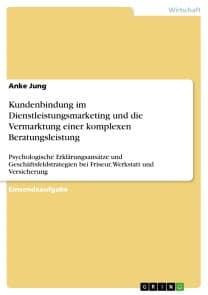 Kundenbindung im Dienstleistungsmarketing und die Vermarktung einer komplexen Beratungsleistung