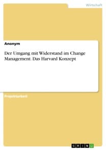 Der Umgang mit Widerstand im Change Management. Das Harvard Konzept