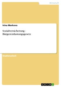 Sozialversicherung - Bürgerentlastungsgesetz