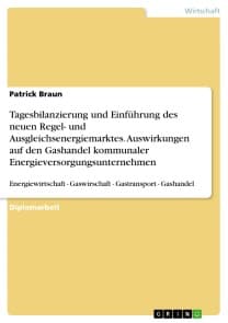 Tagesbilanzierung und Einführung des neuen Regel- und Ausgleichsenergiemarktes. Auswirkungen auf den Gashandel kommunaler Energieversorgungsunternehmen