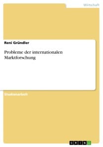 Probleme der internationalen Marktforschung
