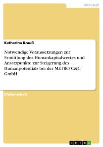 Notwendige Voraussetzungen zur Ermittlung des Humankapitalwertes und Ansatzpunkte zur Steigerung des Humanpotentials bei der METRO C&C GmbH