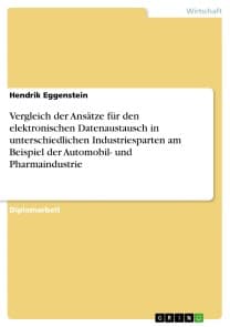 Vergleich der Ansätze für den elektronischen Datenaustausch in unterschiedlichen Industriesparten am Beispiel der Automobil- und Pharmaindustrie
