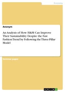 An Analysis of How H&M Can Improve Their Sustainability Despite the Fast Fashion Trend by Following the Three-Pillar Model