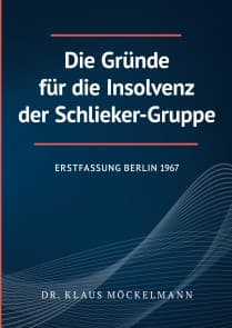 Die Gründe für die Insolvenz der Schlieker-Gruppe