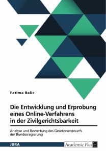 Die Entwicklung und Erprobung eines Online-Verfahrens in der Zivilgerichtsbarkeit