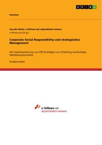 Corporate Social Responsibility und strategisches Management