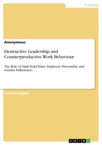 Destructive Leadership and Counterproductive Work Behaviour