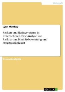 Risiken und Ratingsysteme in Unternehmen. Eine Analyse von Risikoarten, Bonitätsbewertung und Prognosefähigkeit