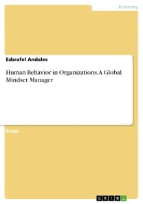 Human Behavior in Organizations. A Global Mindset Manager