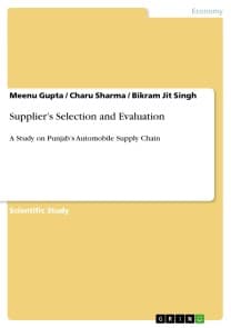 Supplier's Selection and Evaluation