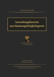 Anwendungshinweise zum Staatsangehörigkeitsgesetz (AH-StAG 2025)