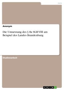Die Umsetzung des § 8a SGB VIII am Beispiel des Landes Brandenburg