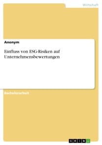 Einfluss von ESG-Risiken auf Unternehmensbewertungen