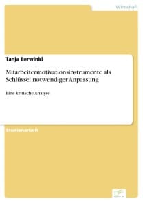 Mitarbeitermotivationsinstrumente als Schlüssel notwendiger Anpassung