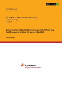 Das dynamische Elastizitätskonzept zur Quantifizierung des Zinsspannenrisikos. Ein kurzer Überblick