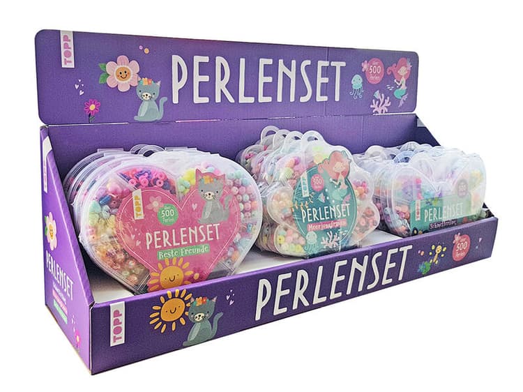 Display Perlensets Beste Freunde, Meerjungfrauen, Schmetterling (3 x 5 Ex.)