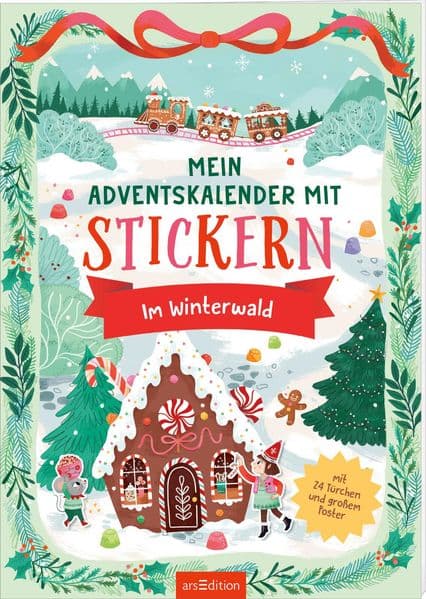 Mein Adventskalender mit Stickern – Im Winterwald