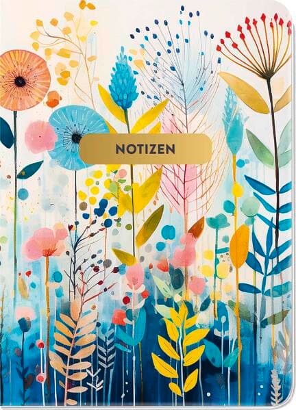 Notizheft Blumenglück Blumenwiese