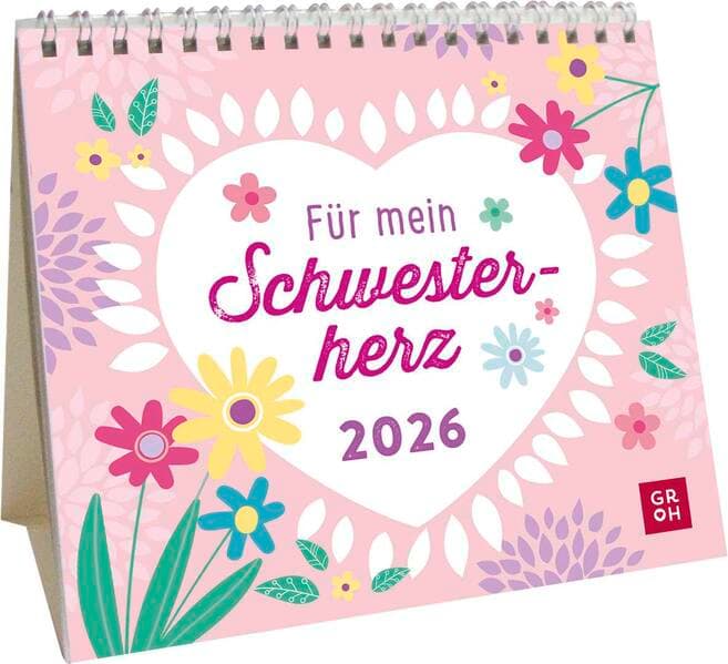 Mini-Kalender 2026: Für mein Schwesterherz