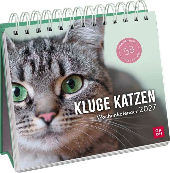 Wochenkalender 2027: Kluge Katzen