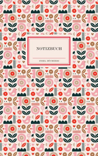 Notizbuch Insel-Bücherei »Puderrosa Blumen retro«
