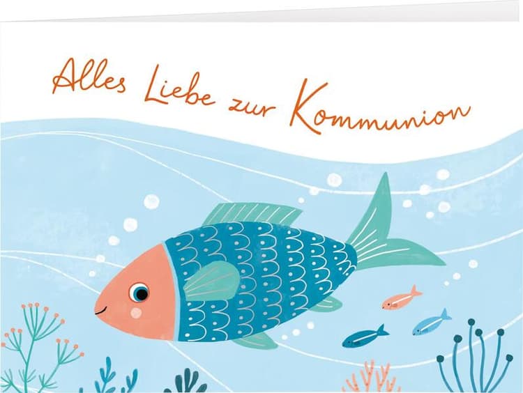 Alles Liebe zur Kommunion | Glückwunschkarte zur Erstkommunion, mit Briefkuvert