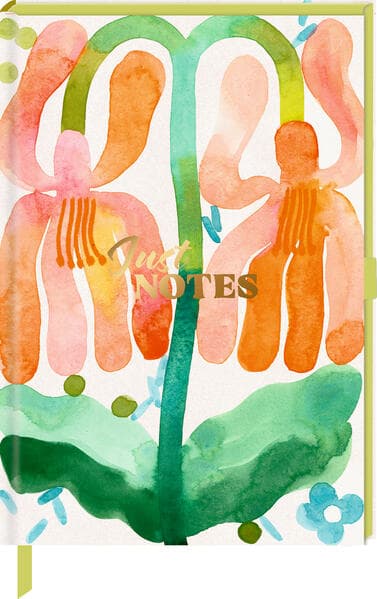 Notizbuch DIN A5 – Just Notes (Orange Flower)