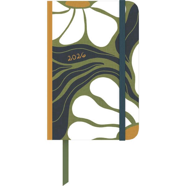 Dominique Vari Blossom - Wochen-Notizkalender klein 2026 - Taschen-Kalender 9x14 cm - mit Verschlussband & Falttasche - Weekly