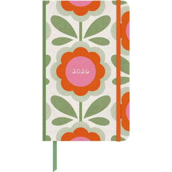 Dominique Vari Blossom - Wochen-Notizkalender groß 2026 - Taschen-Kalender 13x21 cm - mit Verschlussband & Falttasche - Weekly
