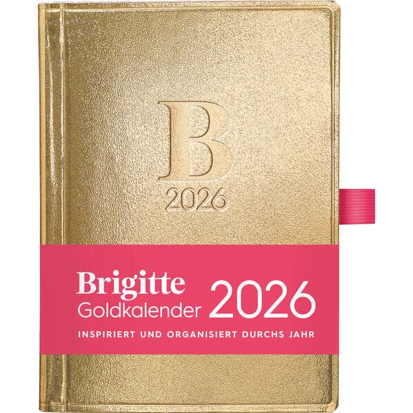 Brigitte Goldkalender 2026 - Buchkalender - Taschenkalender - Lifestyle - 10x14
