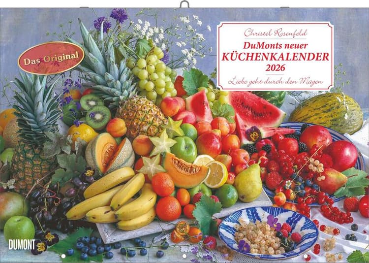 DUMONTS neuer Küchenkalender 2026 – Broschürenkalender – mit Rezepten und Gedichten – Format 42 x 29 cm