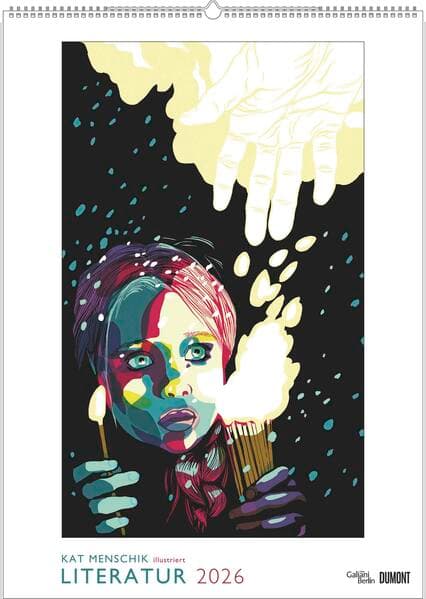Kat Menschik illustriert Literatur – Literarischer Posterkalender in Bildern 2026 – Wand-Kalender von DUMONT – Format 50 x 70 cm
