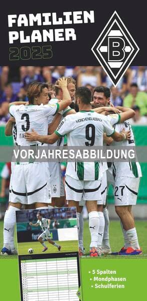 Borussia Mönchengladbach 2026 - Fanplaner - Fan-Kalender - Fußball-Kalender - 22x45 - Sport
