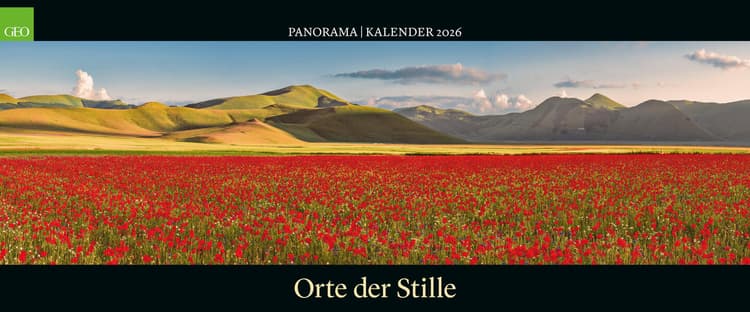 GEO Panorama: Orte der Stille 2026 - Panorama-Kalender - Wand-Kalender - Groß-Formate - 120x50