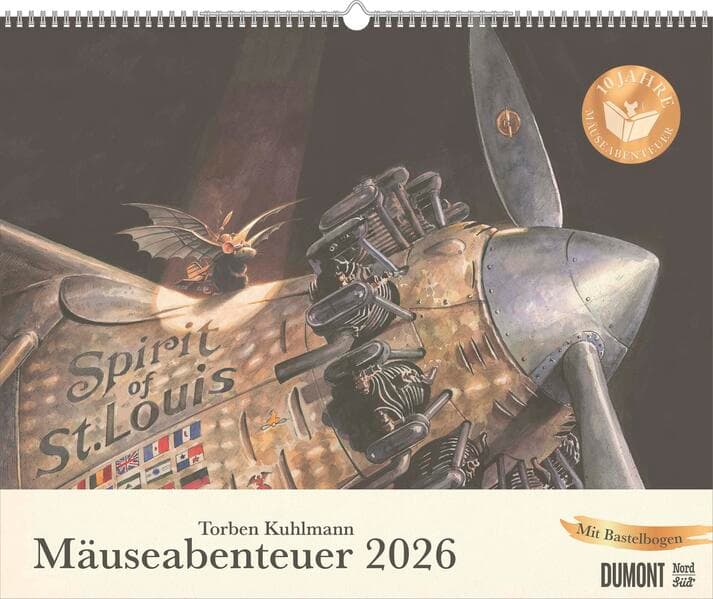 Torben Kuhlmann Mäuseabenteuer 2026 – DUMONT Kinder-Kalender – Querformat 52 x 42,5 cm – Spiralbindung