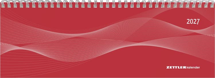 Tisch-Querkalender Profi rot 2027