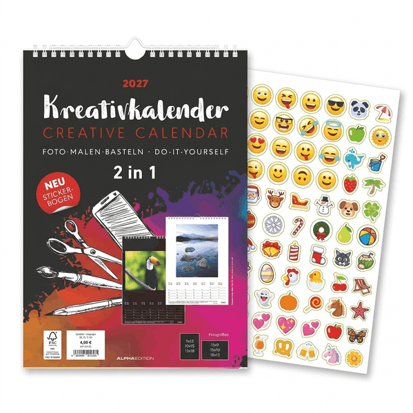 Kreativkalender A4 - 2 in 1 2027