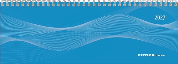 Tisch-Querkalender Profi blau 2027