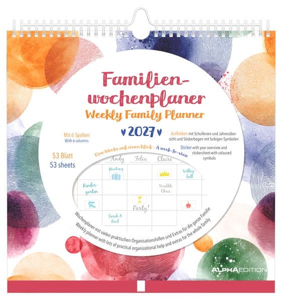 Familienwochenkalender Dots 2027