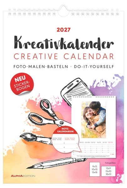 Kreativkalender A4 Notiz 2027