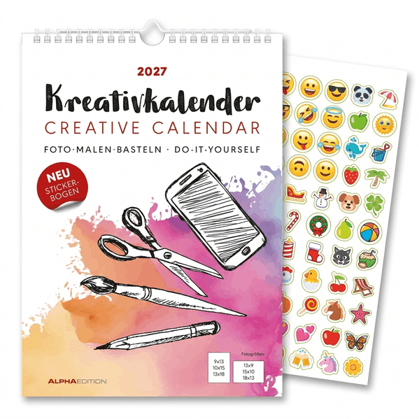 Kreativkalender A4 weiß 2027